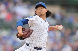　レッズ戦に先発し、６回１失点、１０奪三振の好投で４勝目を挙げたカブス・今永＝シカゴ（ゲッティ＝共同）