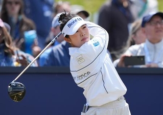 　山下美夢有＝８日、マウンテンリッジＣＣ（共同）