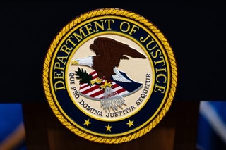 　米司法省のロゴ＝４日、ワシントン（ＡＰ＝共同）