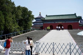 　トランプ米大統領の訪中で閉鎖される世界遺産の名所、天壇公園＝１２日、北京（共同）