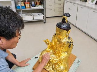 　韓国・瑞山の浮石寺に置かれる仏像のレプリカ（忠清南道歴史文化研究院提供・共同）