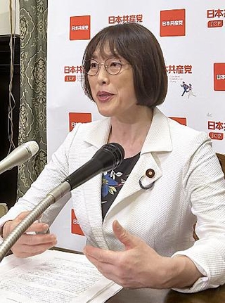 　国会で記者会見する共産党の田村委員長＝１４日午後