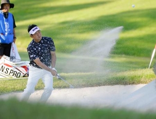 　第１日、３アンダーで２位の池田勇太＝茨木ＣＣ