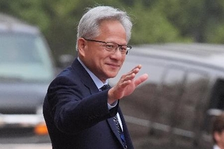 　エヌビディアのジェンスン・フアンＣＥＯ＝１４日、北京（ＡＰ＝共同）