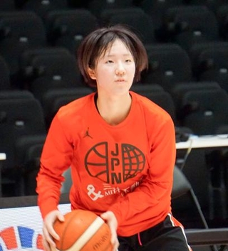 　調整するバスケ女子日本代表の田中こころ＝横浜ＢＵＮＴＡＩ