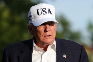 　トランプ米大統領＝１５日、ワシントン（ゲッティ＝共同）