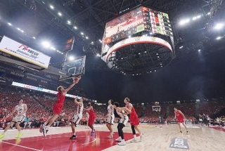 　名古屋市のＩＧアリーナで行われた、バスケットボールＢリーグ１部の名古屋Ｄ-北海道戦＝２０２５年１０月