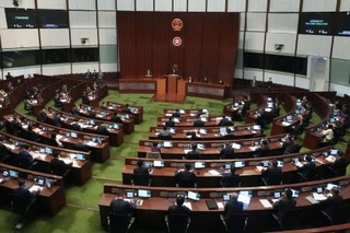 　香港立法会の本会議＝１月、香港（共同）