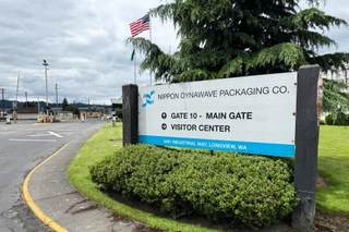 　米ワシントン州ロングビューにある日本製紙の子会社「日本ダイナウェーブ・パッケージング」＝２６日（ＡＰ＝共同）