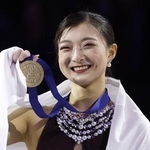 　フィギュアスケート世界選手権の女子で優勝を果たした坂本花織。現役最後の試合を日本勢最多となる４度目の頂点で締めくくった＝３月、チェコ・プラハ（共同）