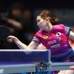 　女子決勝トーナメント１回戦のクロアチア戦でプレーする橋本帆乃香＝ロンドン（ロイター＝共同）