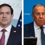 　ルビオ米国務長官、ロシアのラブロフ外相（いずれもゲッティ＝共同）