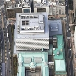　東京都中央区の日銀本店（共同通信社ヘリから）