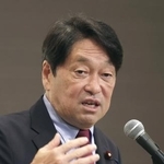 　共同通信きさらぎ会で講演する自民党の小野寺元防衛相＝１１日午後、東京都内