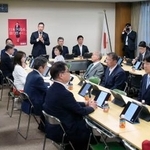 　再審制度を巡る自民党の法務部会と司法制度調査会の合同会議＝１３日午後、東京・永田町の党本部