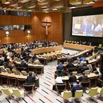 　１３日、米ニューヨークの国連本部で開かれたＮＰＴ再検討会議（共同）　