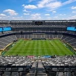 　サッカーのＷ杯北中米３カ国大会の決勝会場となるスタジアム＝米ニュージャージー州イーストラサフォード（ゲッティ＝共同）