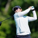 　第１日、６アンダーで首位の穴井詩＝福岡雷山ＧＣ