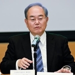 　共同通信社の加盟社経済編集責任者会議で講演する公正取引委員会の茶谷栄治委員長＝１５日午後、東京・東新橋