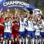 　アルナスルを破って初優勝を果たし、喜ぶＧ大阪イレブン＝リヤド（ゲッティ＝共同）