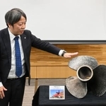 　ダイヘンが開発した金属３Ｄプリンターのシステムを使って製造した船舶用プロペラのサンプル＝１８日午前、大阪市