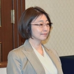 　福岡市での講演に臨む日銀の小枝淳子審議委員＝２１日午前