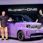 　ホンダの小型電気自動車「Ｓｕｐｅｒ-ＯＮＥ（スーパーワン）」＝２１日午後、東京都港区