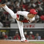 　６回１失点で今季初勝利を挙げた広島・玉村＝マツダ