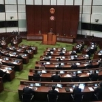 　香港立法会の本会議＝１月、香港（共同）