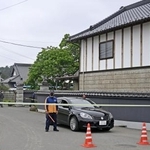 　強盗殺人事件があった住宅付近＝栃木県上三川町