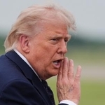 　トランプ米大統領＝２２日、ニュージャージー州モリスタウン（ＡＰ＝共同）