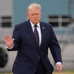 　トランプ米大統領＝２２日、米ニュージャージー州モリスタウン（ＡＰ＝共同）