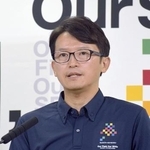 　兵庫県庁で記者会見する斎藤元彦知事＝２６日