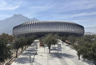 　サッカーＷ杯北中米３カ国大会の１次リーグ第２戦で、日本代表がチュニジアと対戦するメキシコ北部モンテレイのモンテレイ競技場（共同）