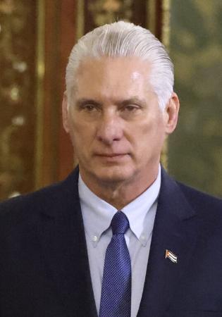　キューバのディアスカネル大統領（ゲッティ＝共同）