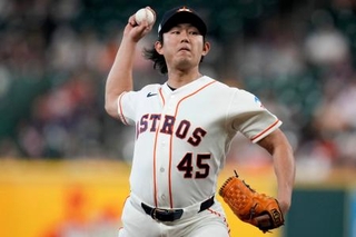 　アスレチックス戦に先発し、５回を５安打２失点で３勝目を挙げたアストロズ・今井＝ヒューストン（ＡＰ＝共同）
