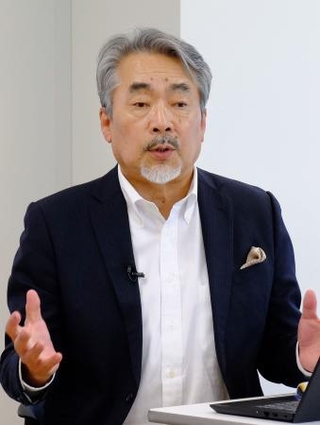 　記者会見するオンコリスバイオファーマの浦田泰生社長＝８日午後、東京都港区