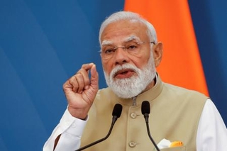 　インドのモディ首相＝５月、ローマ（ロイター＝共同）