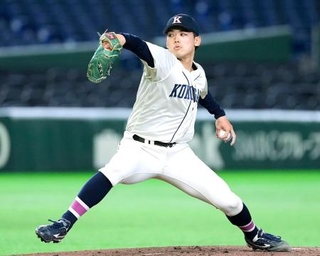 　横浜商大戦に先発した国学院大・藤本＝東京ドーム
