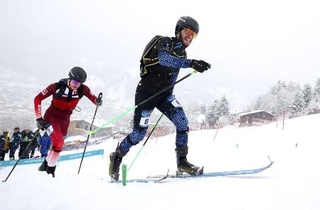 　ミラノ冬季五輪、山岳スキー男子スプリントの選手ら＝２月、イタリア・ボルミオ（ゲッティ＝共同）