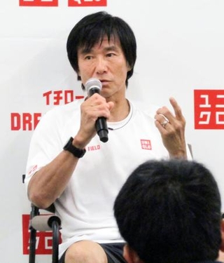 　イベントに参加したサッカー元日本代表ＦＷの中山雅史さん＝２７日、東京都内