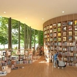　北海道大の札幌キャンパス内に開設される図書館「こども本の森　札幌・北大」のイメージ（安藤忠雄建築研究所提供）