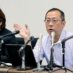 　広陵高野球部の暴力問題で記者会見する第三者委の那須寛弁護士（右）＝１日午後、広島市