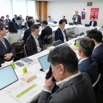 　自民党本部で開かれた東日本大震災復興加速化本部＝２日午前、東京・永田町