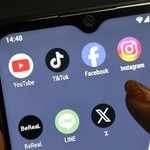 　スマートフォンに表示されたＳＮＳのアプリのアイコン