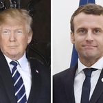 　トランプ米大統領、フランスのマクロン大統領