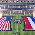 　サッカーＷ杯北中米３カ国大会で導入される新方式の試合前セレモニーのイメージ画像（ＦＩＦＡ提供）