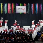 　第９回スペシャルオリンピックス夏季全国大会の開会式＝５日午後、東京都江東区のトヨタアリーナ東京