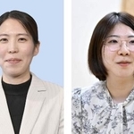 　福間香奈五冠（左）、西山朋佳三冠