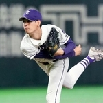 　共栄大戦に先発した天理大・的場＝東京ドーム